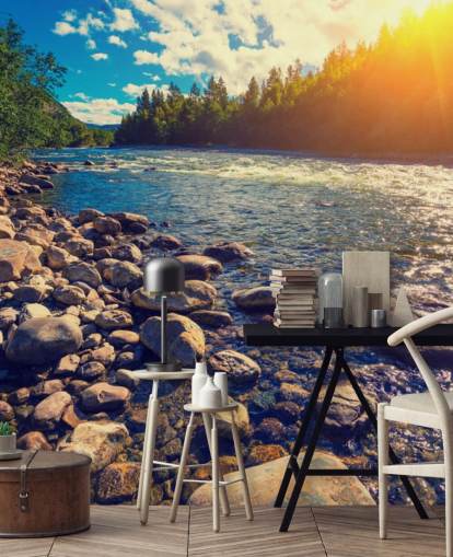 Papier peint Mountain Valley, Norvège Papier peint Mountain Valley, Norvège