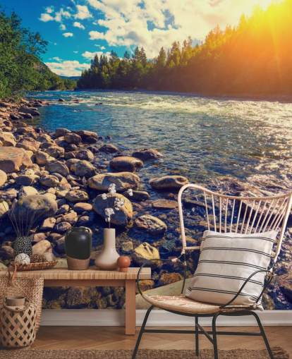 Mountain Valley Norway Wallpaper Mural