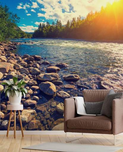 Mountain Valley Norway Wallpaper Mural