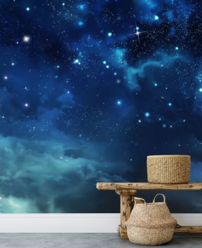 dark blue night sky wallpaper mural called Beautiful Nightly Sky for bedrooms dark blue night sky wallpaper mural called Beautiful Nightly Sky for bedrooms
