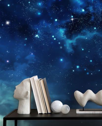 dunkelblauer Nachthimmel-Tapetentapete namens Beautiful Nightly Sky für Schlafzimmer