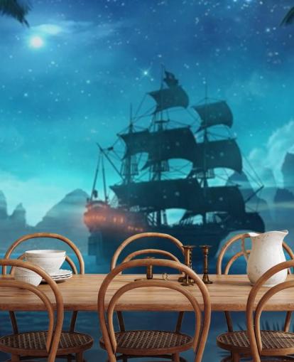 blue beach at night wallpaper