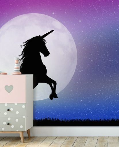 Unicorn in the Moonlight Unicorn Wallpaper