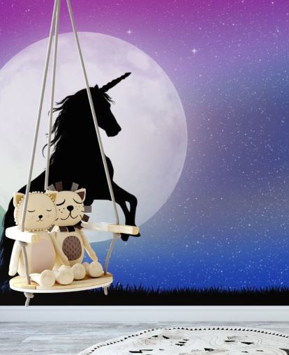 Unicorn in the Moonlight Mural