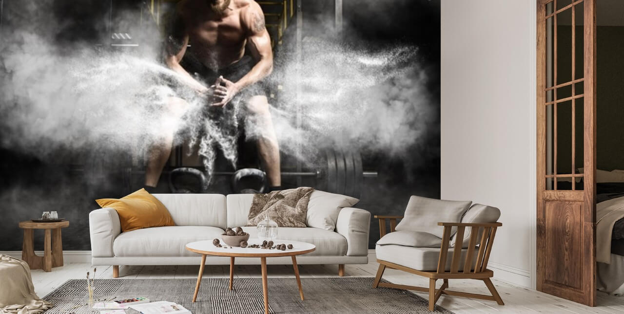 Kettlebell Workout Wall Mural Wallpaper Wallsauce UK