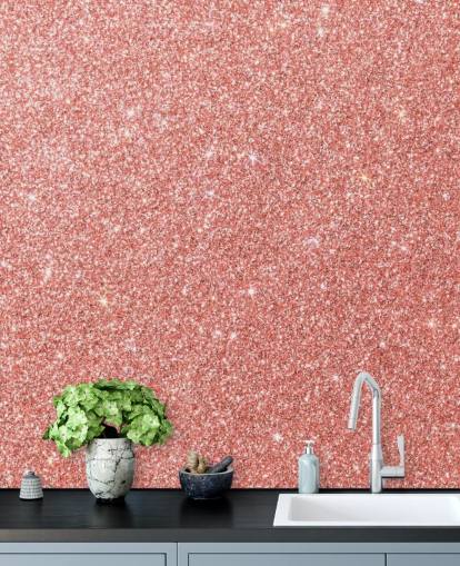 Carta da parati murale con glitter zucchero filato 