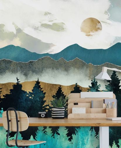 SpaceFrog Designs Wandbild mit Waldnebel SpaceFrog Designs Wandbild mit Waldnebel