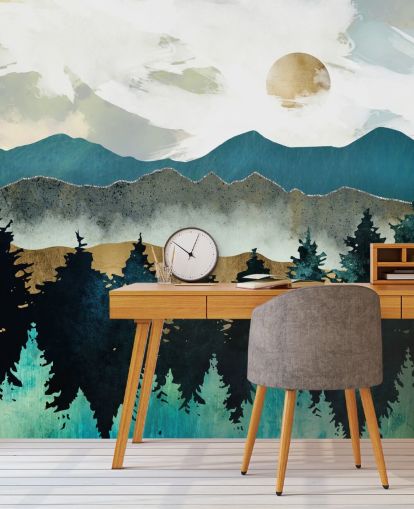 Forest Mist Wall Mural by SpaceFrog Designs