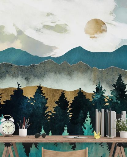 Forest Mist Veggmaleri av SpaceFrog Designs