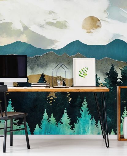 Forest Mist Wall Mural by SpaceFrog Designs
