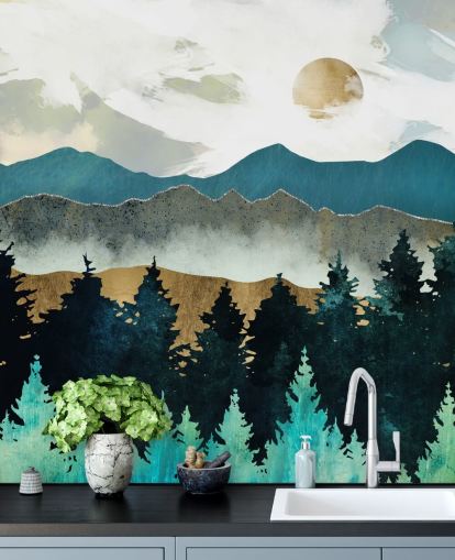 Decorazione murale con nebbia della foresta di SpaceFrog Designs