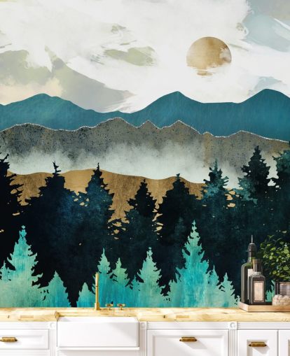 Forest Mist Wall Mural by SpaceFrog Designs