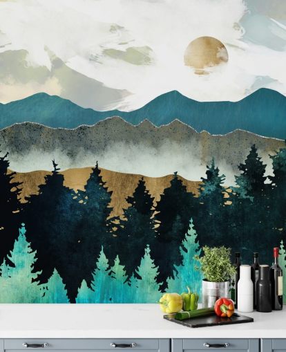 Forest Mist Wall Mural by SpaceFrog Designs Forest Mist Wall Mural by SpaceFrog Designs