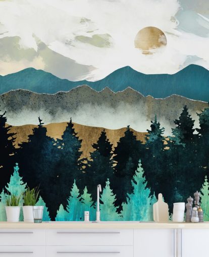 Forest Mist Wall Mural by SpaceFrog Designs