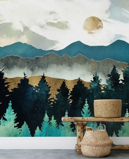 Mural de pared Niebla forestal de SpaceFrog