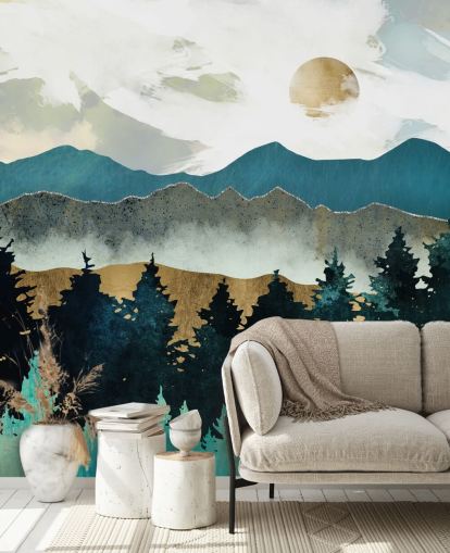 Forest Mist Wall Mural by SpaceFrog Designs Forest Mist Wall Mural by SpaceFrog Designs