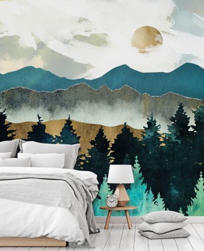 Forest Mist Wall Mural by SpaceFrog Designs
