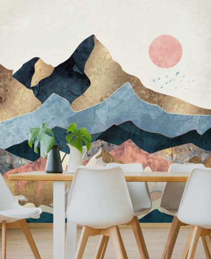 Decorazione murale Golden Peaks di SpaceFrog Designs
