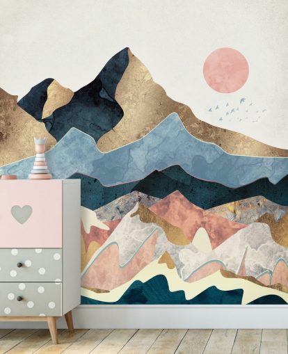 Decorazione murale Golden Peaks di SpaceFrog Designs
