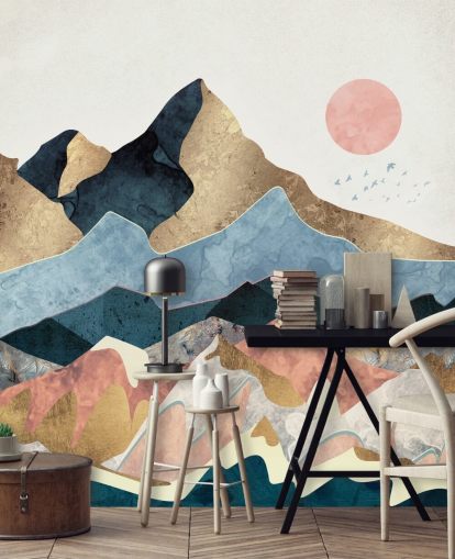 Goldene Spitzen Wandbild von SpaceFrog Designs