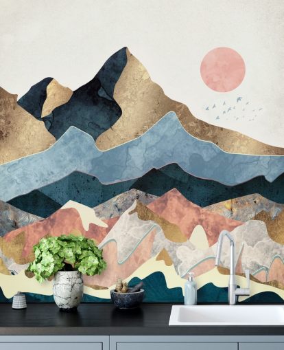 Decorazione murale Golden Peaks di SpaceFrog Designs