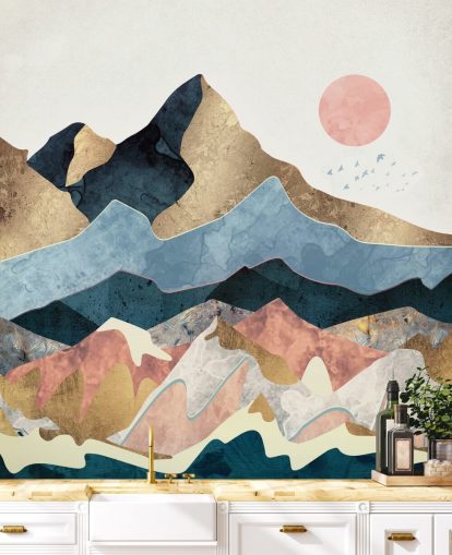 Goldene Spitzen Wandbild von SpaceFrog Designs