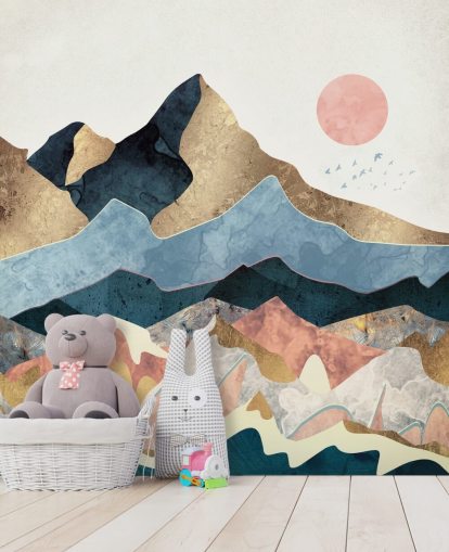 Mural de Parede Golden Peaks por SpaceFrog Desig