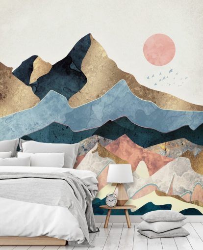 Decorazione murale Golden Peaks di SpaceFrog Designs