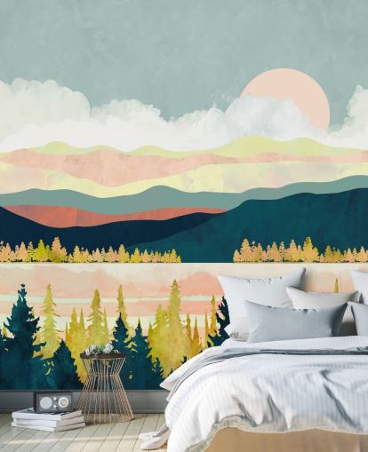 Lake Forest Muurschildering van SpaceFrog Designs