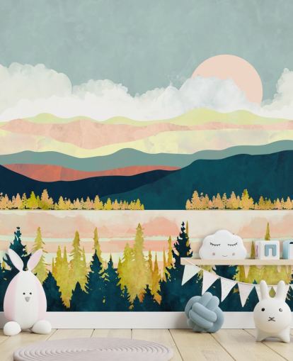 See-Wald-Wandbild von SpaceFrog Designs