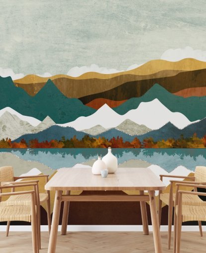 Mural de pared Reflejo de montaña por SpaceFro
