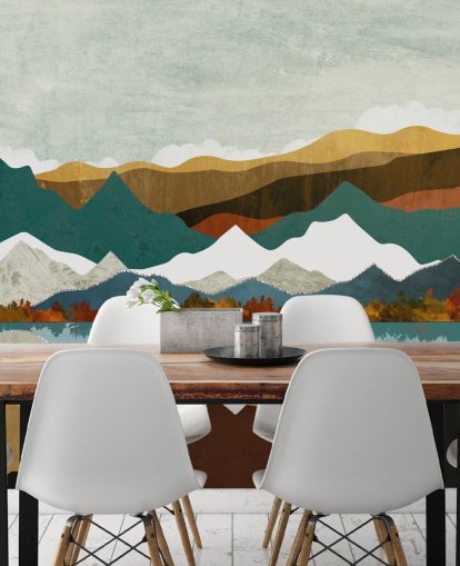 Mural de pared Reflejo de montaña por SpaceFro