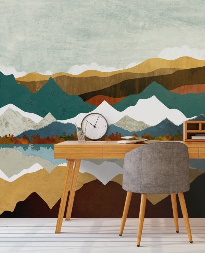 Mural de pared Reflejo de montaña por SpaceFro