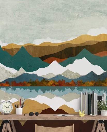 Décoration murale de SpaceFrog Designs avec reflet de montagne Décoration murale de SpaceFrog Designs avec reflet de montagne