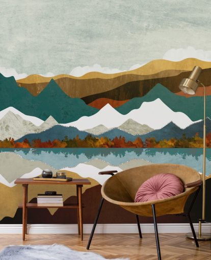 Mural de pared Reflejo de montaña por SpaceFro