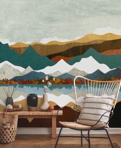 Mural de pared Reflejo de montaña por SpaceFro