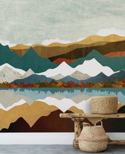 Mural de pared Reflejo de montaña por SpaceFro