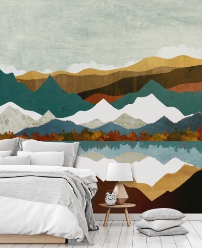 Mountain Reflection seinämaalaus SpaceFrog Designs Mountain Reflection seinämaalaus SpaceFrog Designs