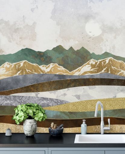 Winter Hills Wall Mural by SpaceFrog Designs Winter Hills Wall Mural by SpaceFrog Designs