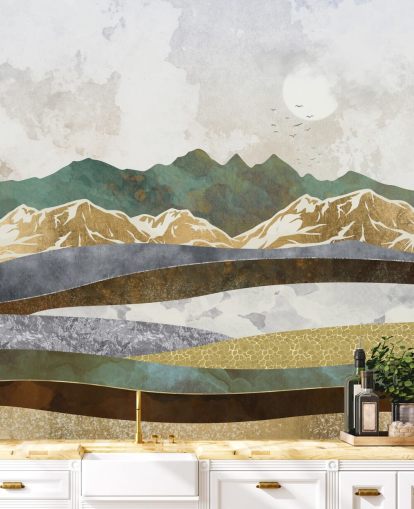 Winter Hills Wall Mural by SpaceFrog Designs