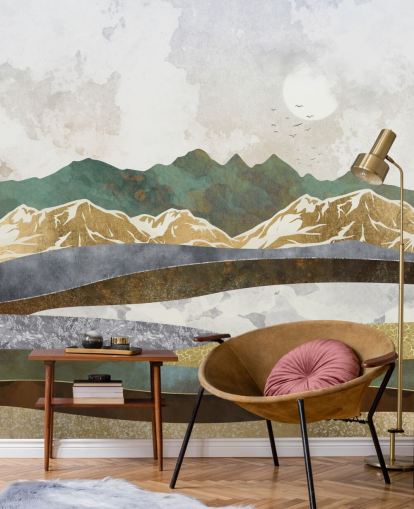 Winter Hills Wall Mural by SpaceFrog Designs