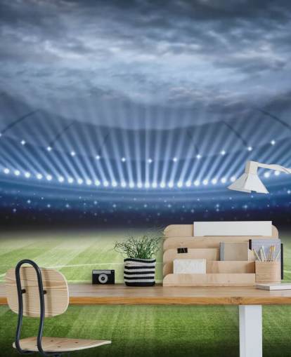 Fotbollsstadion på natten Bakgrund