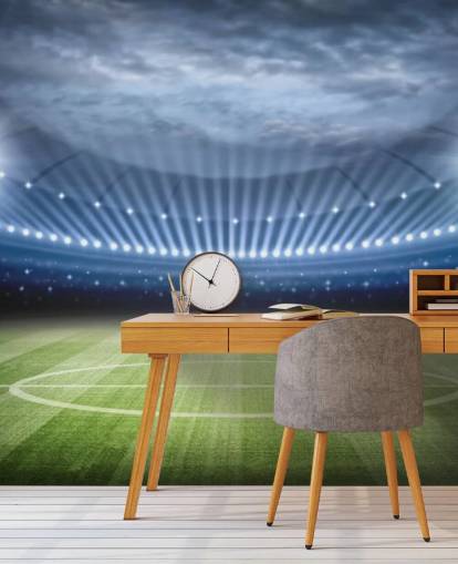 Sfondo dello stadio di calcio di notte