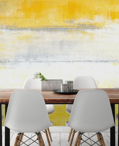 white, yellow and gray abstract painting wallpaper mural called Gray and Yellow Painting for bedrooms and living rooms white, yellow and gray abstract painting wallpaper mural called Gray and Yellow Painting for bedrooms and living rooms