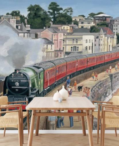 steam train by the shore wallpaper steam train by the shore wallpaper