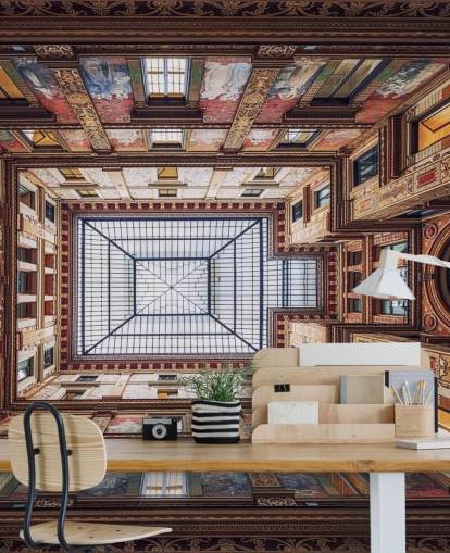 Galleria Sciarra, Rom Bakgrund Väggmålning