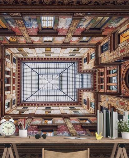 Galleria Sciarra, Rom Baggrund Vægmaleri