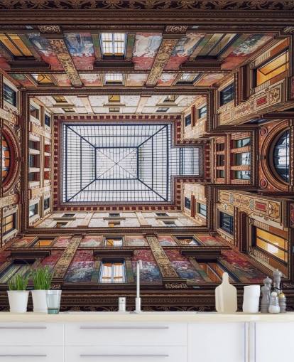 Galleria Sciarra, Rom Bakgrund Väggmålning