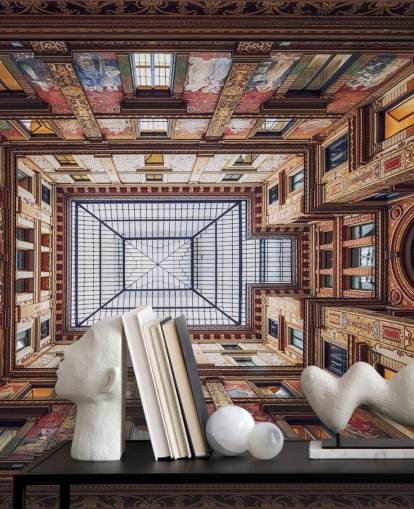 Galleria Sciarra, Rom Bakgrund Väggmålning