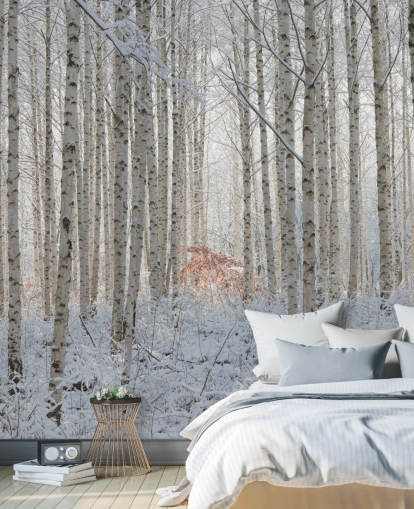 Carta da parati murale con natura bianca Carta da parati murale con natura bianca